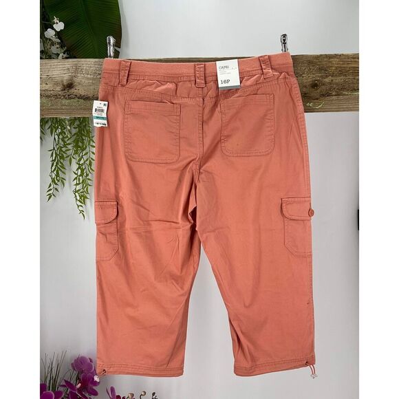 Coral Capri 16P NWT Style & Co Clam Digger Crop - Picture 2 of 8